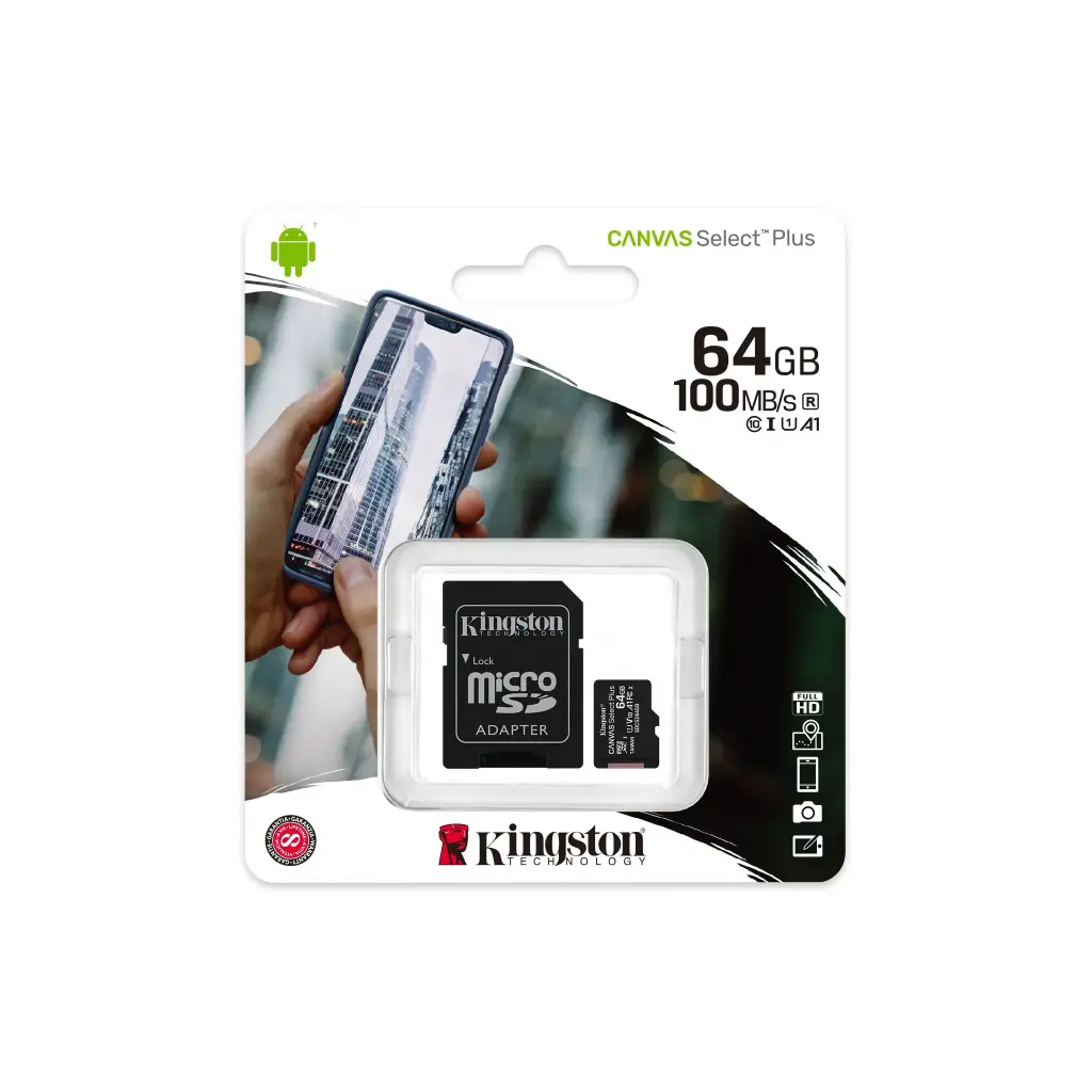 MICRO SD 64GB KINGSTON CANVAS SELECT