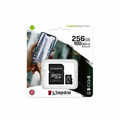 MEMORIA MICRO SD 256 GB KINGSTON CANVAS SELECT PLUS C/ADAPTADOR